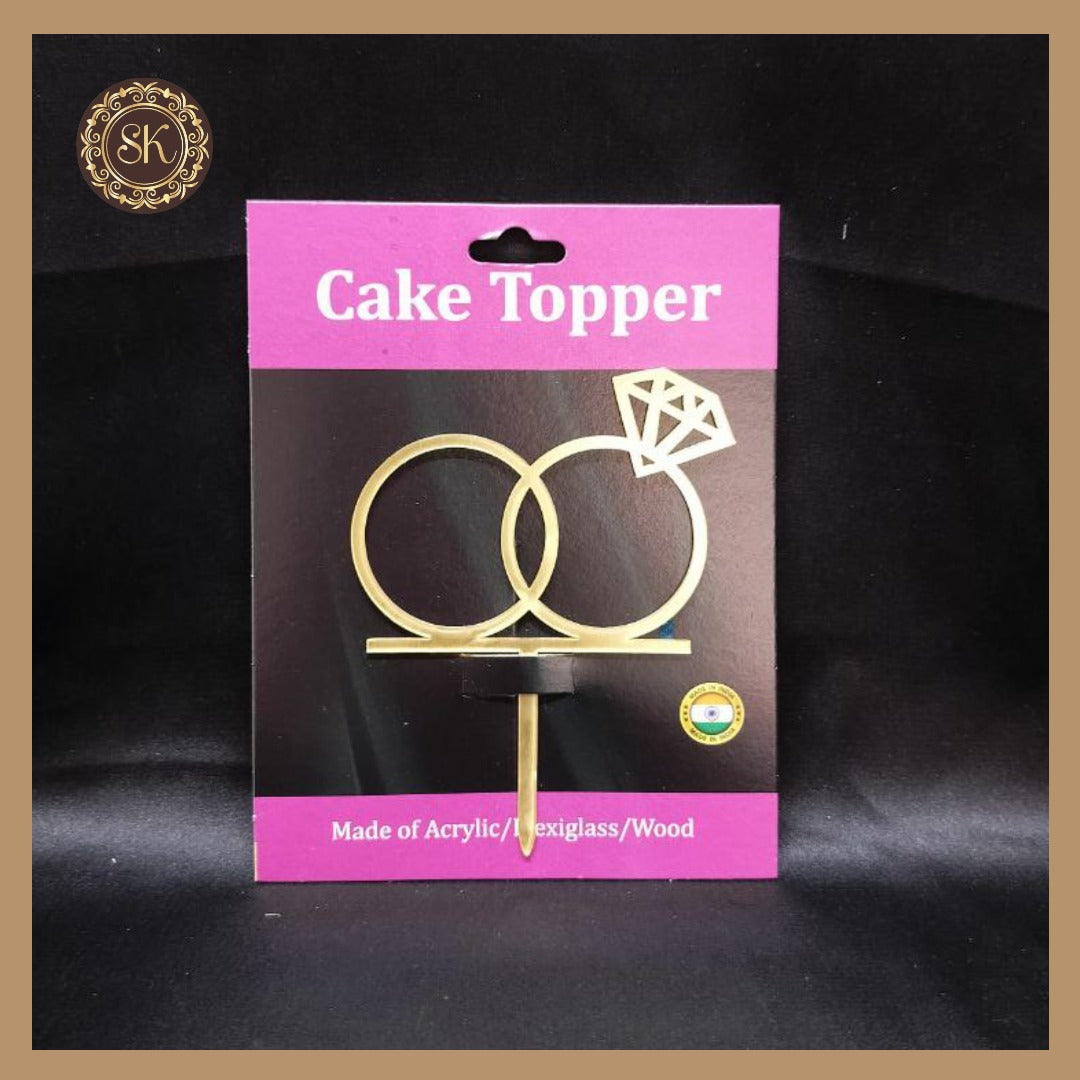 Ring Cake Topper | Acrylic Cake Topper |  Engagement  Cake Topper | Cake Topper 4 inch