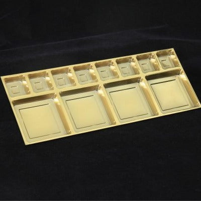 24 Dc golden tray 8*3 - (Pack of 10) Sweetkraft | Baking supplies