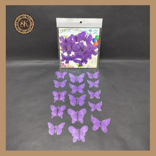 Edible Wafer Butterfly | Pre-Cut Wafer Paper | Stick on Cake Decor | Cake Topping | Purple Butterfly Sweetkraft | Baking supplies