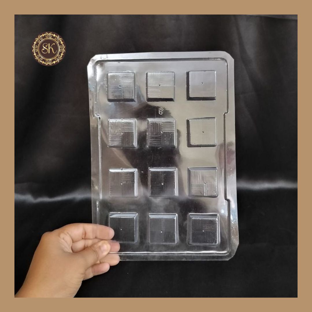 Plastic chocolate mould | Square Chocolate Mold | Chocolate Plastic Mold | Plastic molds  (PM-064) Sweetkraft | Baking supplies