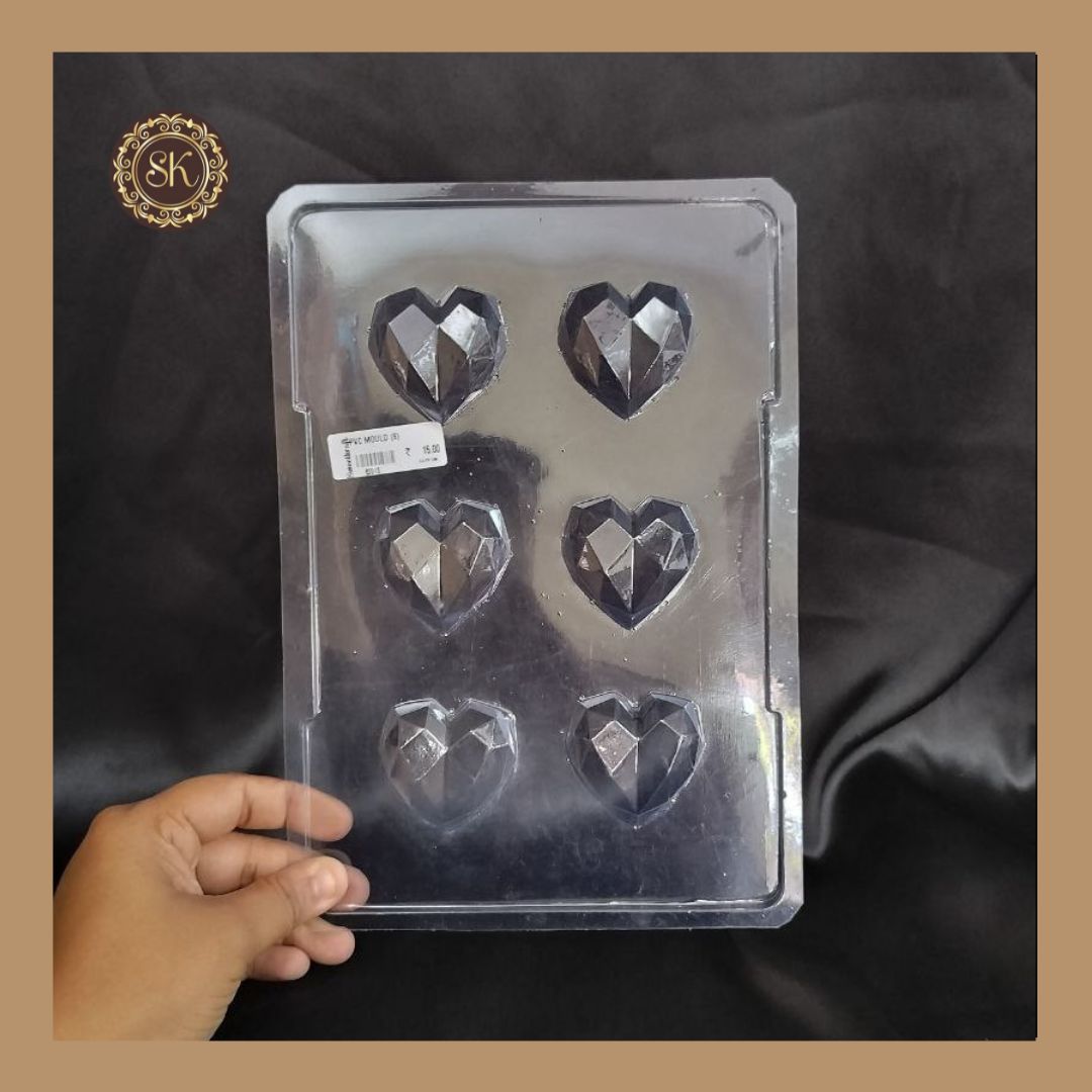 Plastic chocolate mould | Heart Shaped Chocolate Mold | Chocolate Plastic Mold | Plastic molds  (PM-080) Sweetkraft | Baking supplies