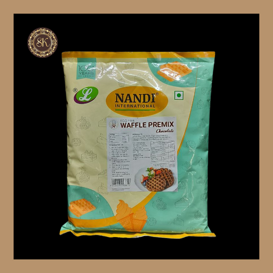 Waffle Chocolate Premix | Waffle Premix | Egg Free Waffle Chocolate Premix | Nandi - 1 Kg Sweetkraft | Baking supplies