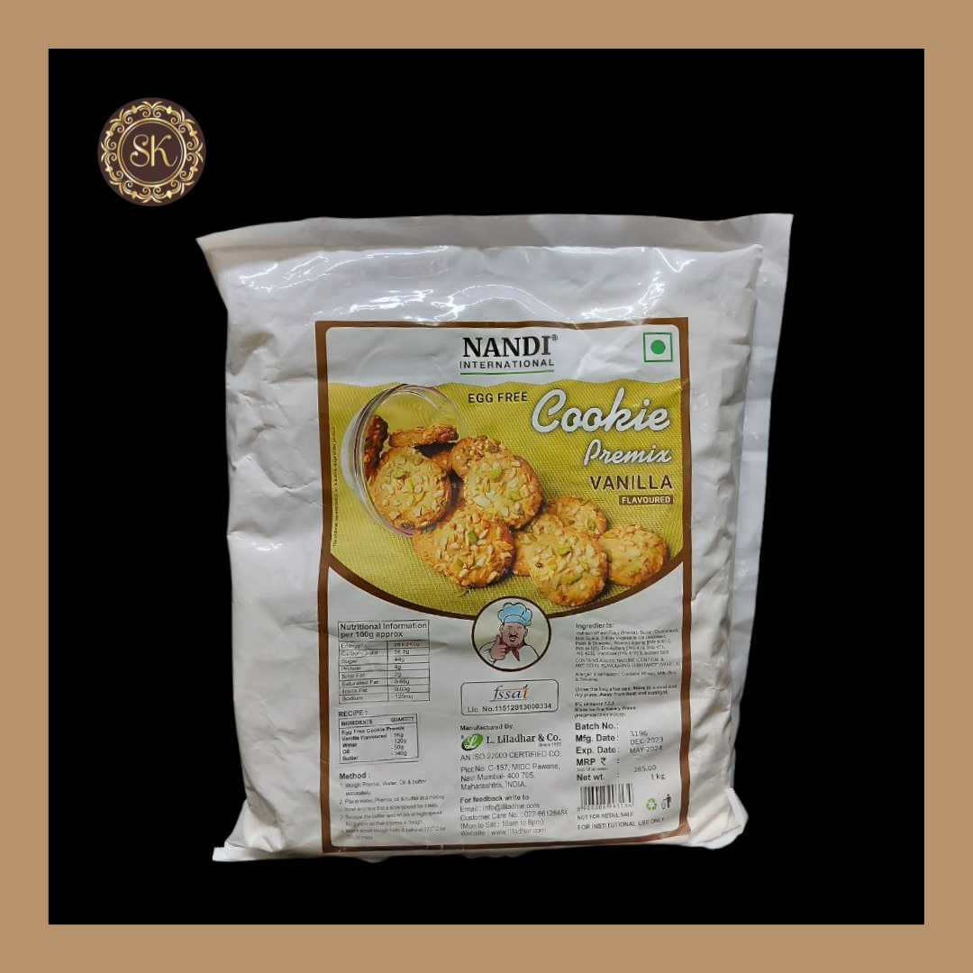 Cookie Vanilla Premix | Cookie Premix | Egg Free Cookies Vanilla Premix | Nandi - 1 Kg Sweetkraft | Baking supplies