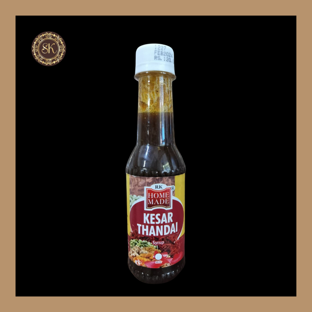 Home Made | Kesar Thandai Syrup | RK Home Made Natural Syrup - 200 ml Sweetkraft | Baking supplies