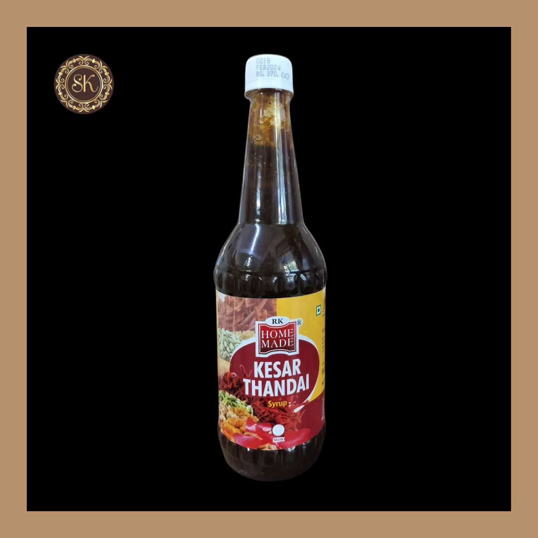 Home Made | Kesar Thandai Syrup | RK Home Made Natural Syrup - 750ml Sweetkraft | Baking supplies