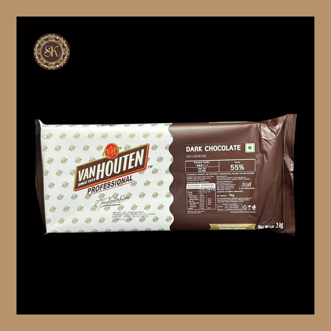 455% Dark Chocolate | Dark Chocolate | Vanhouten Professional - 1kg Sweetkraft | Baking supplies