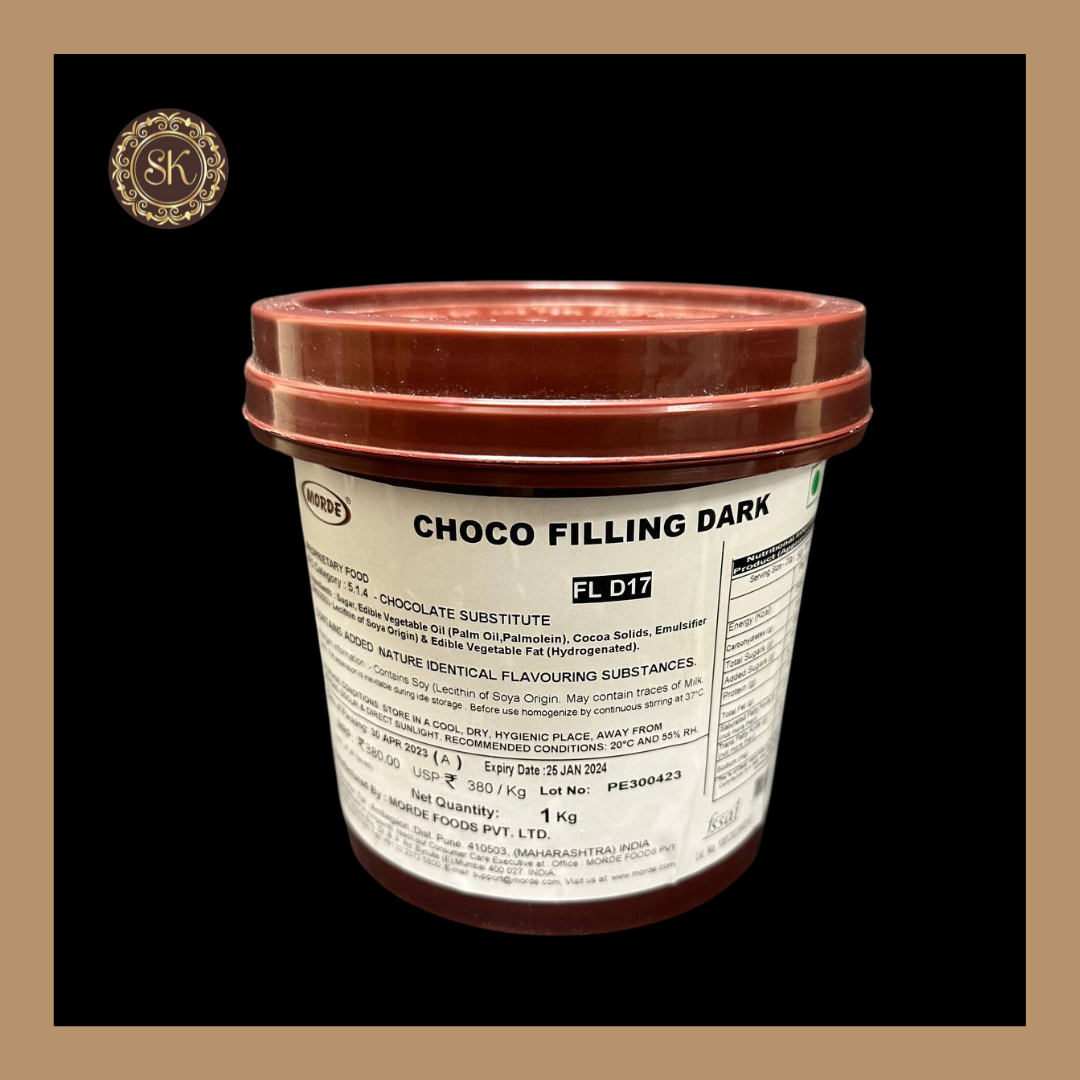 Dark Filling | Dark Choco Filling- FLD17 | Morde - 1 kg Sweetkraft | Baking supplies