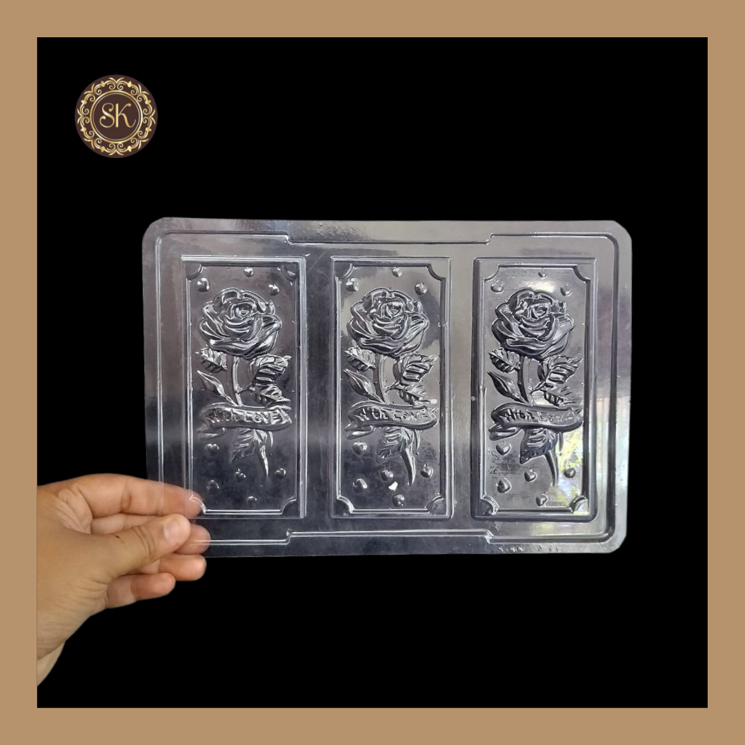 Plastic chocolate mould | Rose Designing Chocolate Mould | Chocolate Plastic Mold | Plastic molds  (PM-156) Sweetkraft | Baking supplies