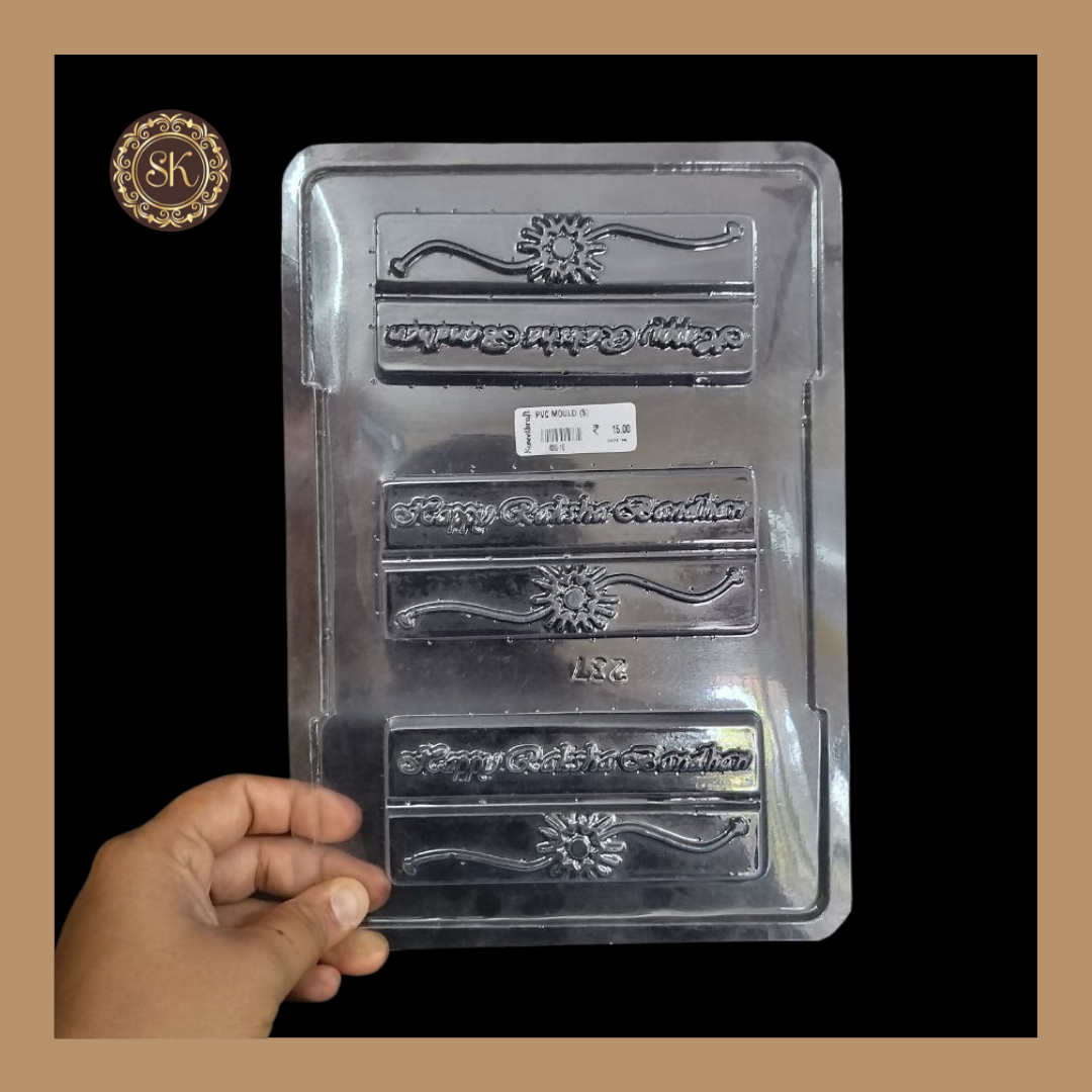 Plastic chocolate mould | Raksha Bndhan Chocolate Mould | Chocolate Plastic Mold | Plastic molds  (PM-160) Sweetkraft | Baking supplies