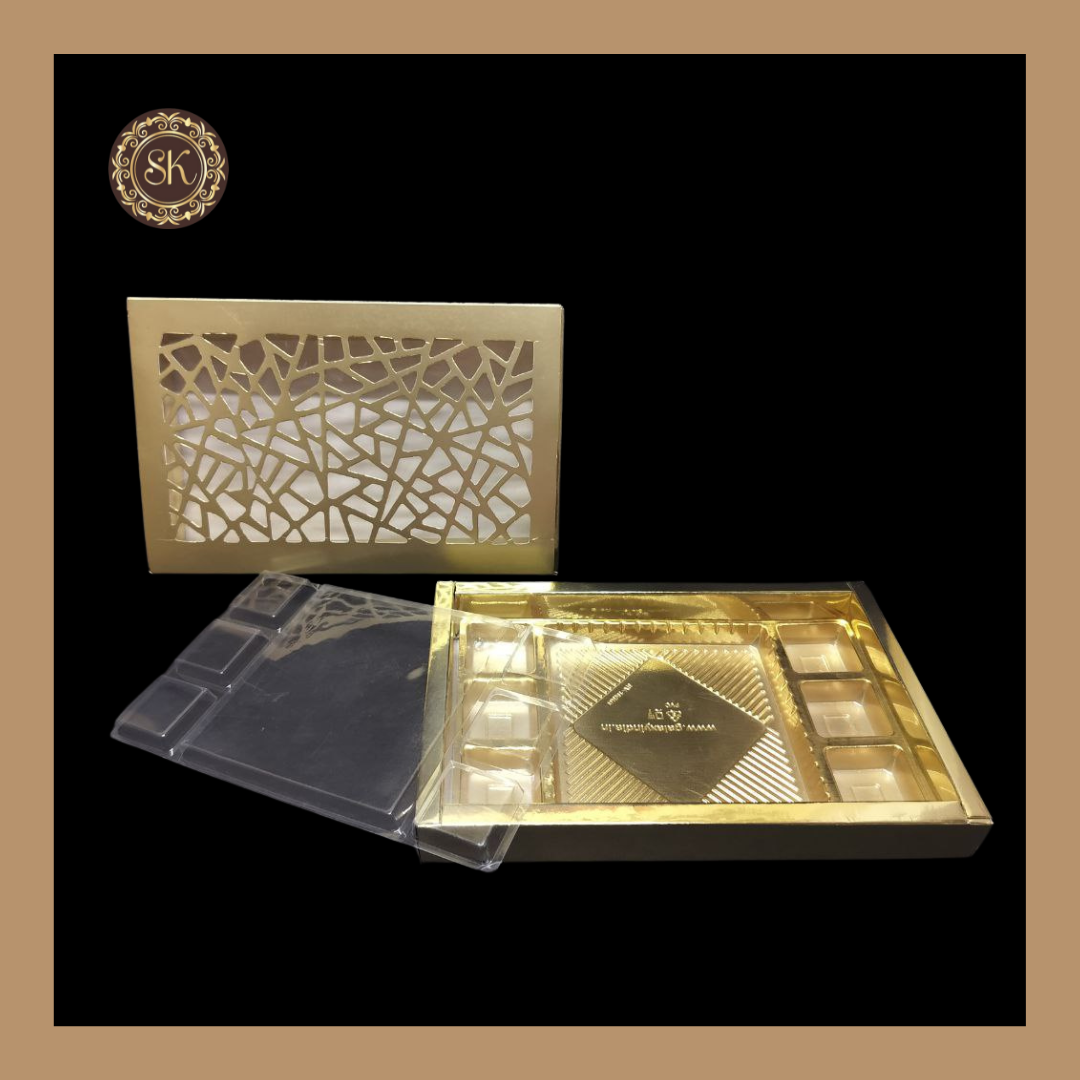 15 Combo Laser Box | Golden Cavity Box | Chocolate Box | Gift Box - (With Tray & Lid Cover) Sweetkraft | Baking supplies