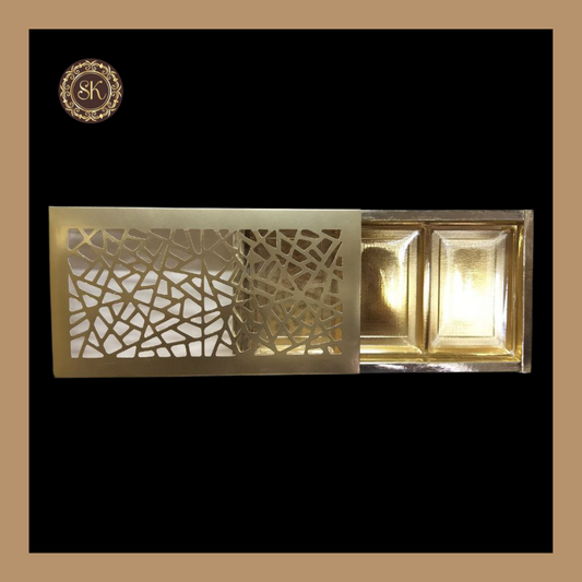 18 Partition Laser Box | Golden Cavity Box | Chocolate Box | Gift Box - (With Tray & Lid Cover) Sweetkraft | Baking supplies