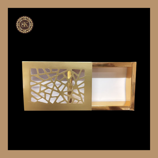 6 Cavity Laser Box | Golden Cavity Box | Chocolate Box | Gift Box - (Only Box) Sweetkraft | Baking supplies