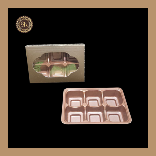 6 Brown cavity Box | Brown Cavity Box | Chocolate Box | Gift Box - (With Cavity Tray & Box) Sweetkraft | Baking supplies