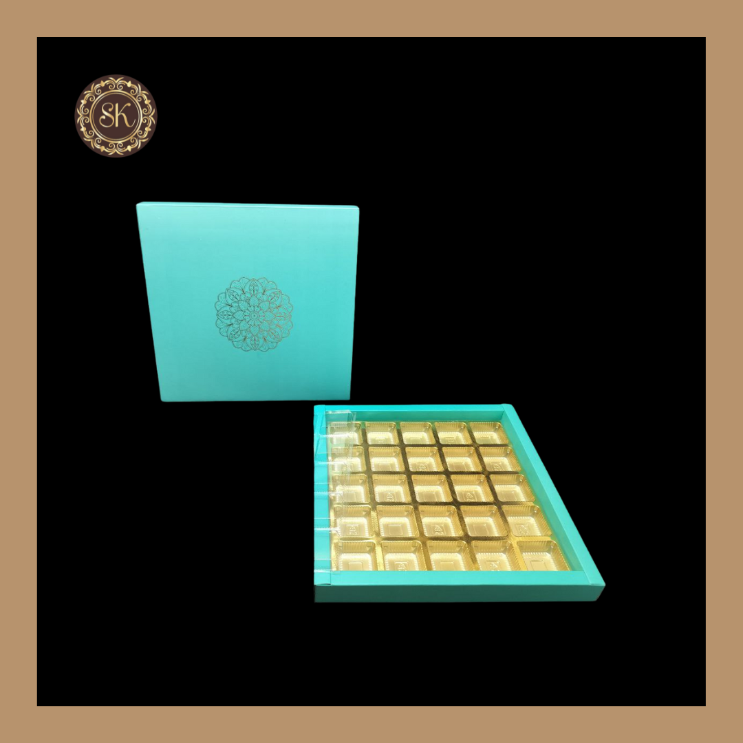 25 Cavity Pastel Box | Golden Cavity Box | Chocolate Box | Gift Box - (With Cavity & Lid Cover) Sweetkraft | Baking supplies