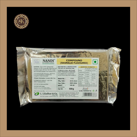 Rasmalai Flavoured Compound 500gms - Nandi Brand Sweetkraft | Baking supplies