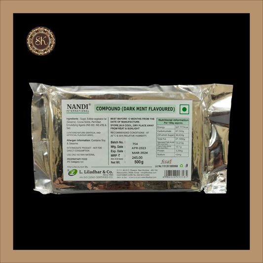 Dark Mint Flavoured Compound | Dark Mint Compound | Nandi - 500gms Sweetkraft | Baking supplies