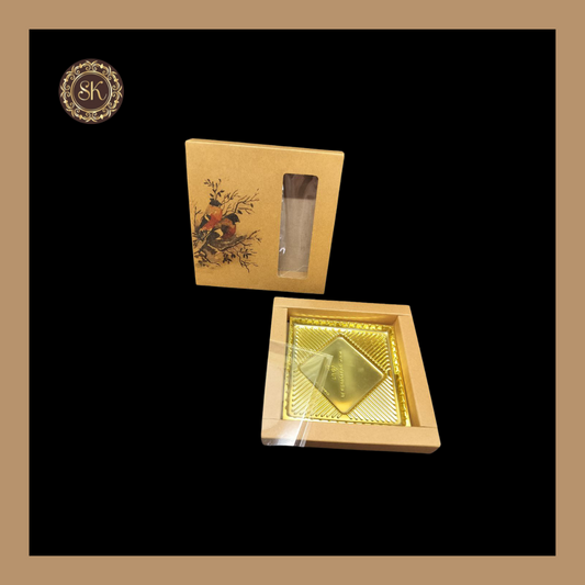 9 Eco-Nature Combo Box | Golden Cavity Box | Chocolate Box | Gift Box - (With Tray & Lid Cover) Sweetkraft | Baking supplies