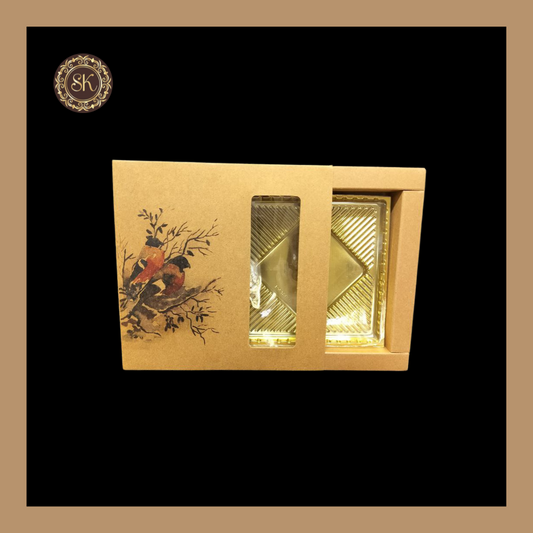 9 Eco-Nature Combo Box | Golden Cavity Box | Chocolate Box | Gift Box - (With Tray & Lid Cover) Sweetkraft | Baking supplies