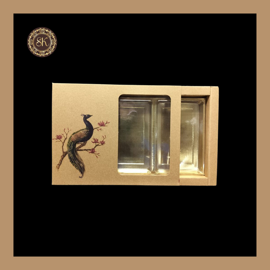 12 Eco-Nature Partition  Box | Golden Cavity Box | Chocolate Box | Gift Box - (With Tray & Lid Cover) Sweetkraft | Baking supplies