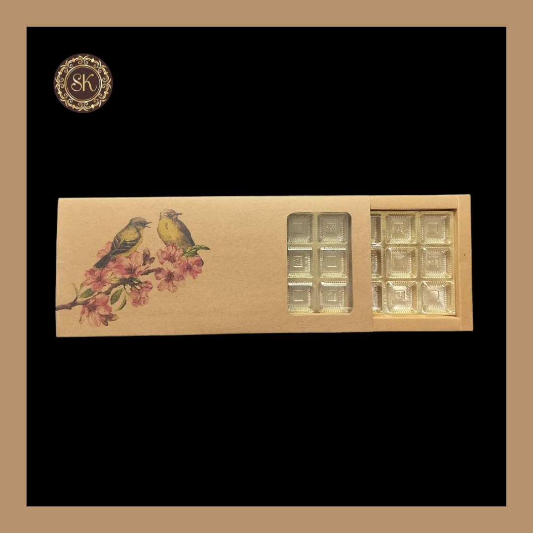 24 Eco-Nature Cavity Box | Golden Cavity Box | Chocolate Box | Gift Box - (With Cavity & Lid Cover) Sweetkraft | Baking supplies