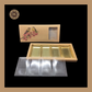 24 Eco-Nature Partition Box | Golden Cavity Box | Chocolate Box | Gift Box - (With Tray & Lid Cover) Sweetkraft | Baking supplies