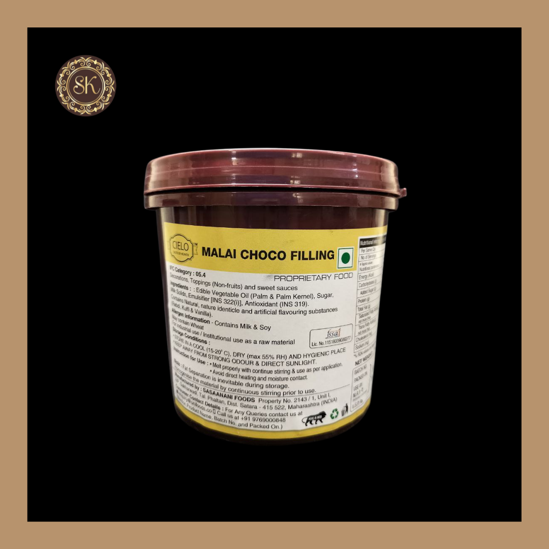 Malai Choco Filling | Cielo - 1kg Sweetkraft | Baking supplies