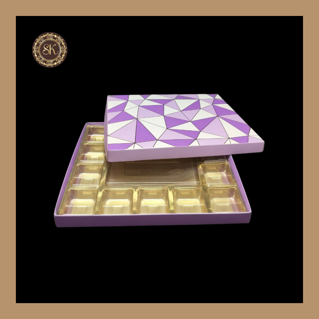 20 cavity Occasion box | Golden Cavity Box | Chocolate Box | Gift Box - (With Tray & Lid Cover) Sweetkraft | Baking supplies