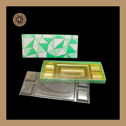 10 Cavity Occasion Box | Golden Cavity Box | Chocolate Box | Gift Box - (With Tray & Lid Cover) Sweetkraft | Baking supplies