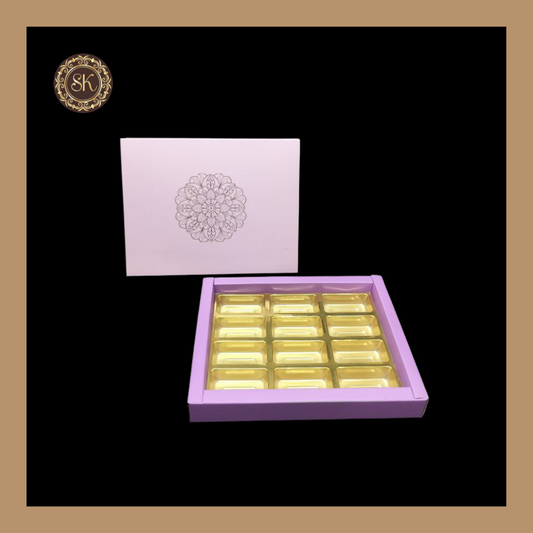 12 Long Tray Pastel Box | Golden Cavity Box | Chocolate Box | Gift Box - (With Tray) Sweetkraft | Baking supplies