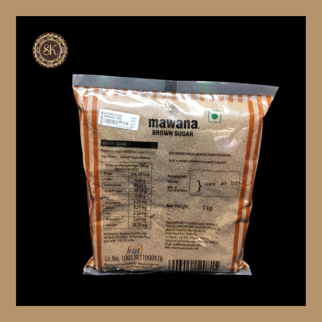 Brown Sugar | Mawana - 1kg Sweetkraft | Baking supplies