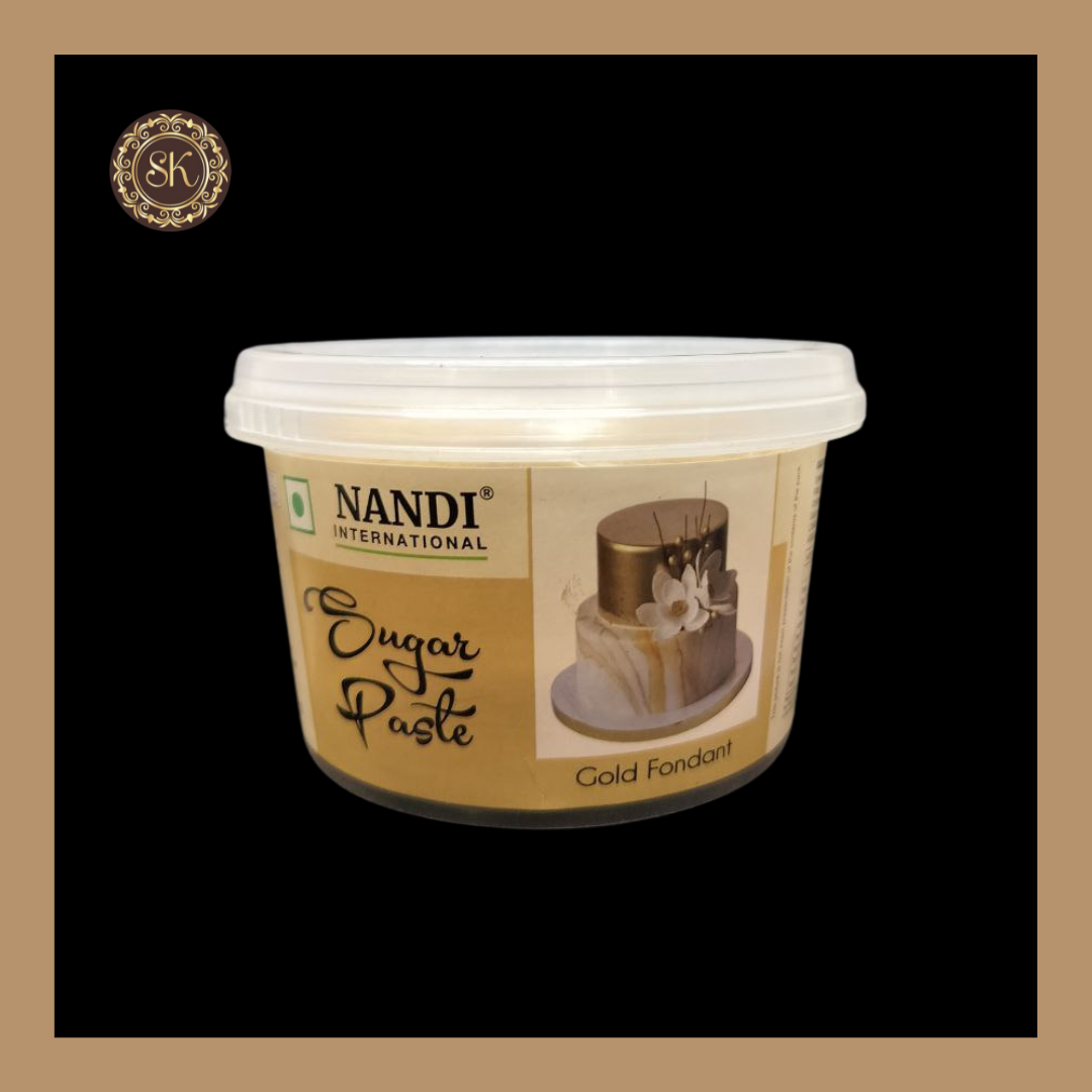 Golden Fondant | Sugar Paste | Nandi - 250gms Sweetkraft | Baking supplies