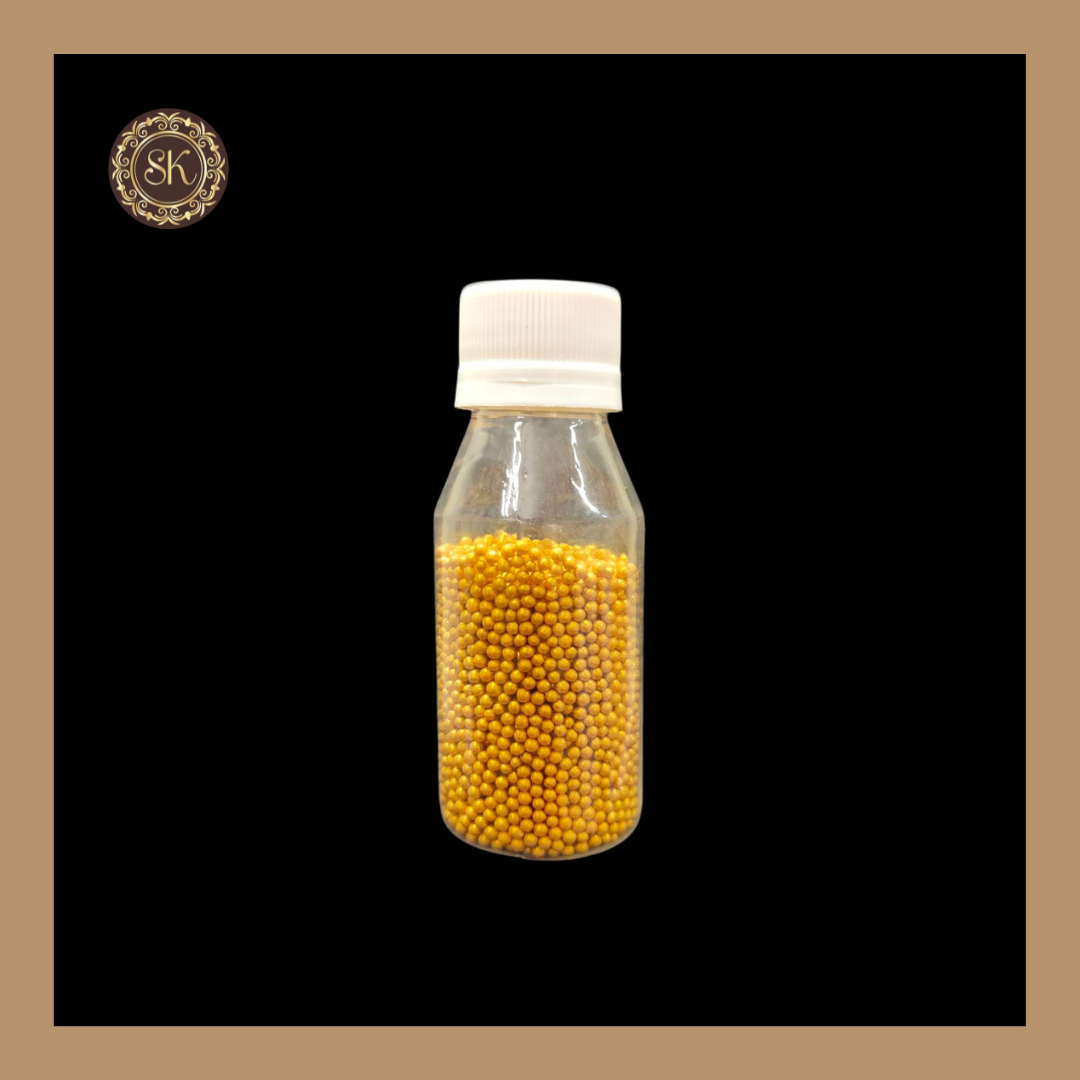 Fancy Candy | Sprinkles | Edible Cake Decoration Items | Cake Topping | Sprinkles For Cake Decoration | Golden Colour - Medium Bottle (SP - 019) Sweetkraft | Baking supplies