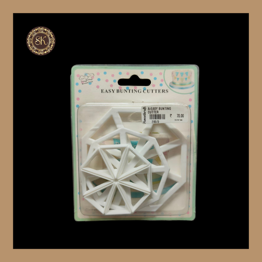 Easy Bunting Cutter | Fondant Cutter | For Cake Decor | Pack of 1 Sweetkraft | Baking supplies