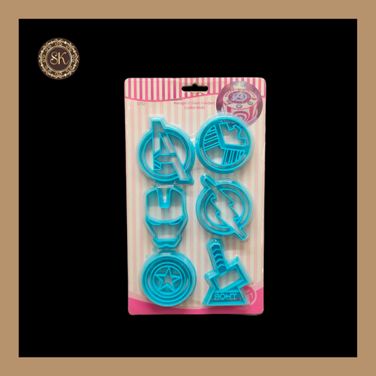 Avenger's Union Fondant Cutter | Cookie Cutter | 3D mould | Pack Of 6pcs Sweetkraft | Baking supplies