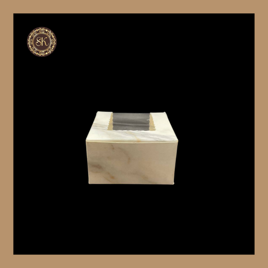 1 Marble Print Brownie Box | Printed Brownie Box | White Brownie box Sweetkraft | Baking supplies