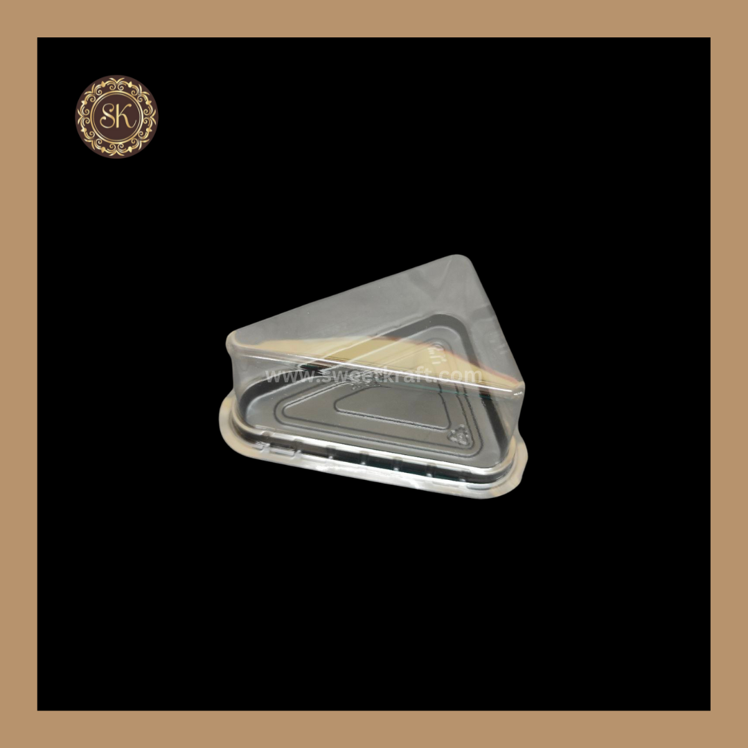 Triangle PVC Pastry Container | Triangle Dome Pastry Box | Black - Wit ...