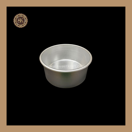 Aluminium Round Cake Tin | Cake Mould - 6"x3"inch Sweetkraft | Baking supplies