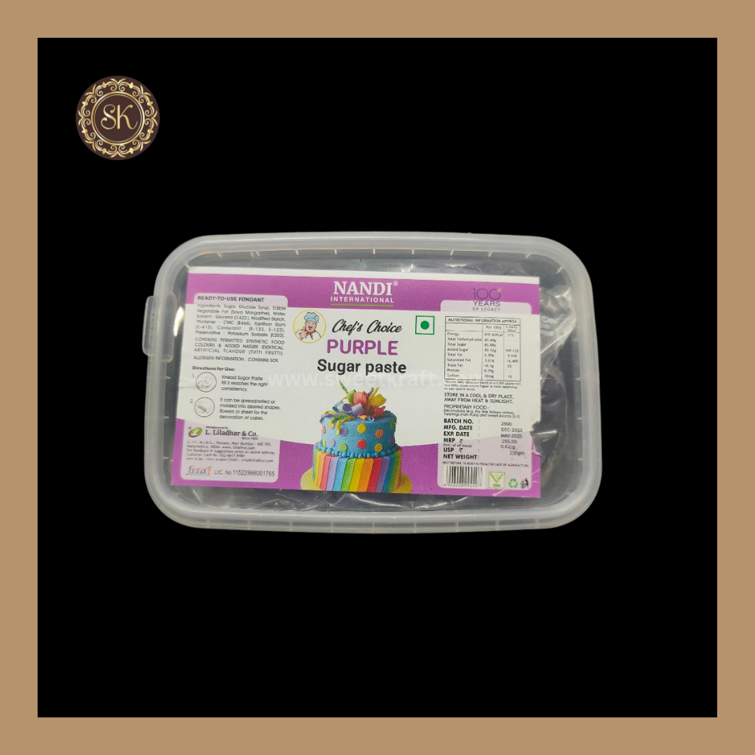 Purple Fondant | Sugar Paste | Nandi - 250gms Sweetkraft | Baking supplies