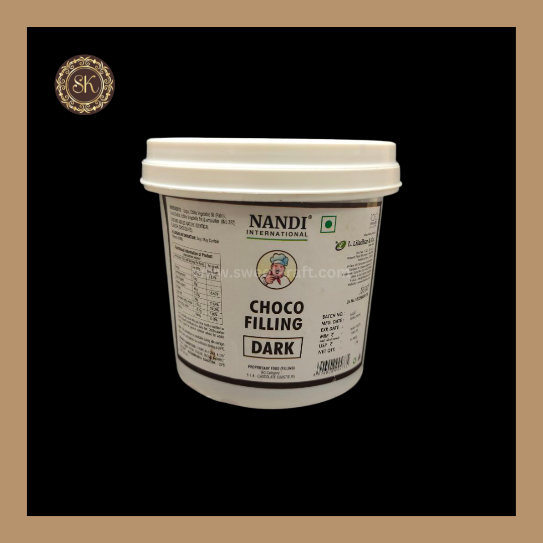 Choco Filling Dark | Nandi - 1kg Sweetkraft | Baking supplies