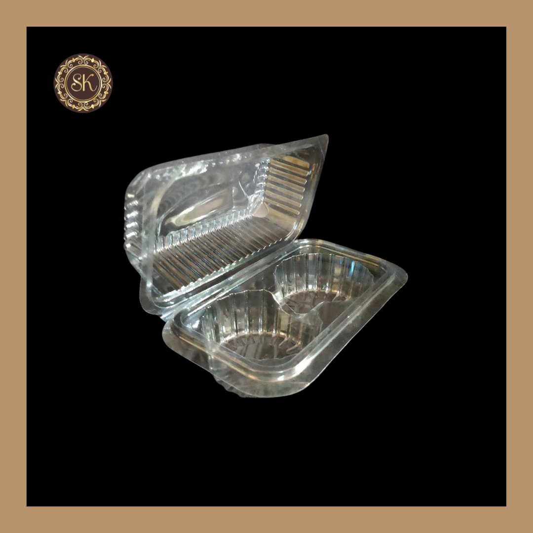 2 Big Plastic Cupcake Box | Transparent Box | Cupcake Box-003-MF07 Sweetkraft | Baking supplies