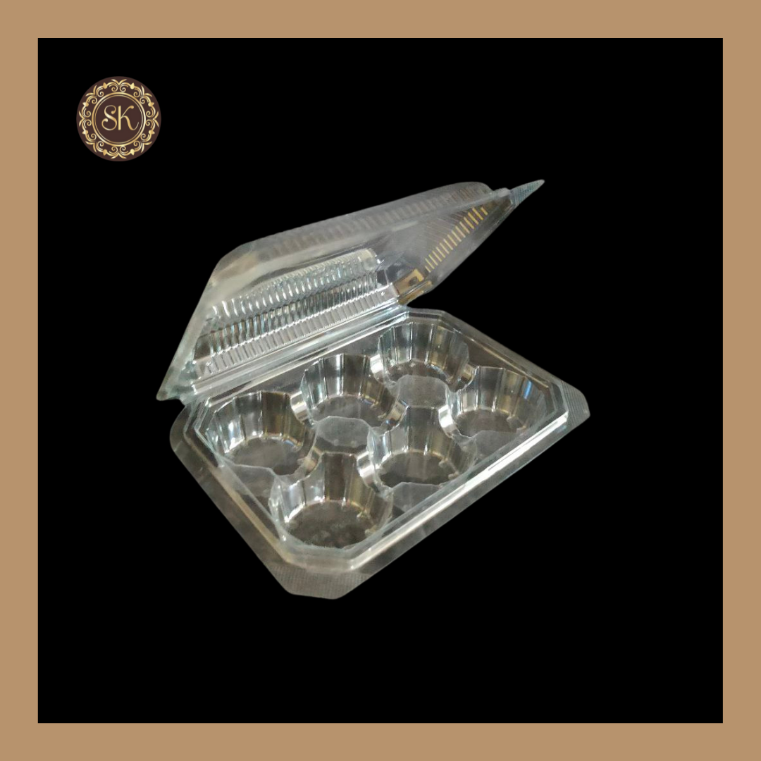 6 Big Plastic Cupcake Box | Transparent Box | Cupcake Box-003-MF10 Sweetkraft | Baking supplies