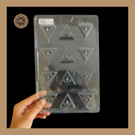 Plastic chocolate mould | Cacao | Diya Shaped Mold | Diwali Plastic Mold | Plastic molds  (PM-197) Sweetkraft | Baking supplies