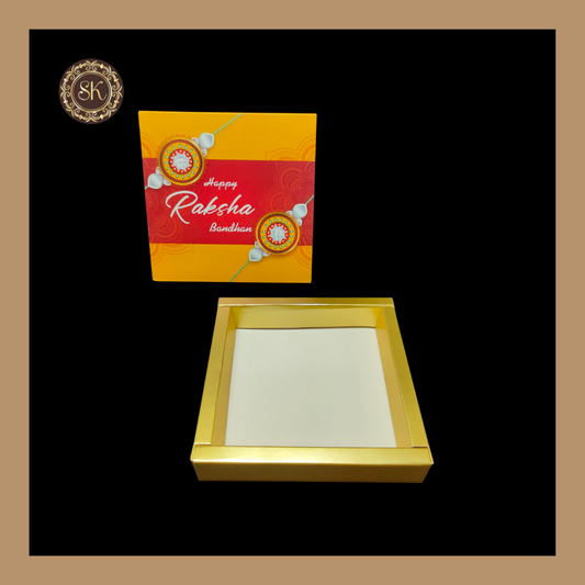 9 cavity Raksha Bandhan box | Chocolate Box | Gift Box | Yellow - (Only Box-5pcs) Sweetkraft | Baking supplies