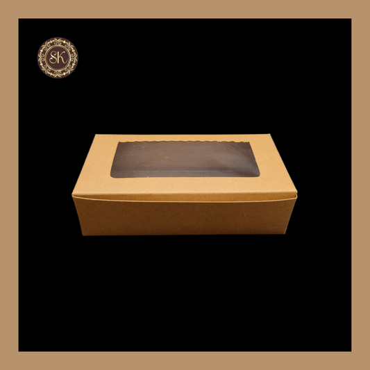 2 Kraft Brownie Box | Brownie Box | Craft Brownie Box | Brown Colour Sweetkraft | Baking supplies