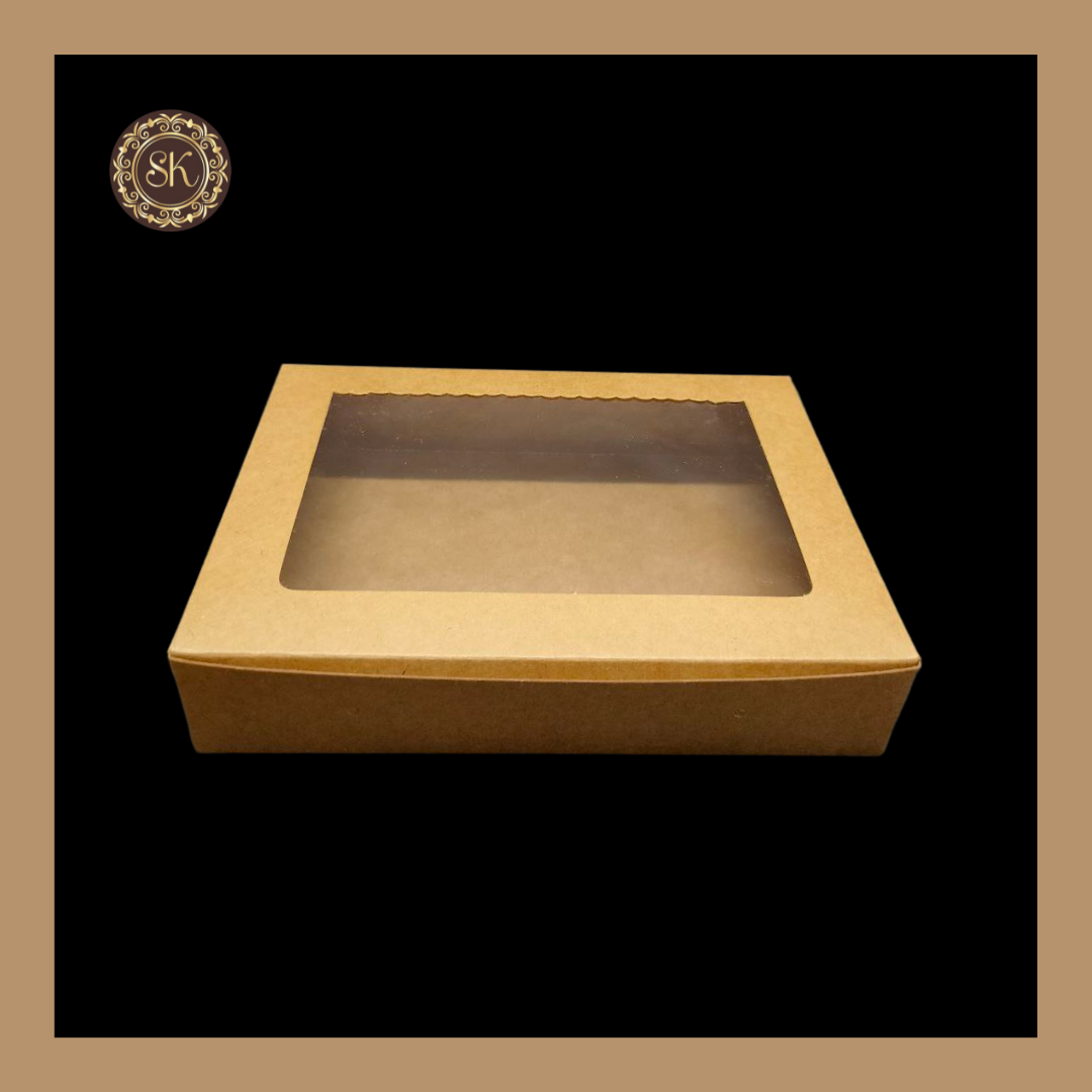 6 Kraft Brownie Box | Brownie Box | Craft Brownie Box | Brown Colour Sweetkraft | Baking supplies