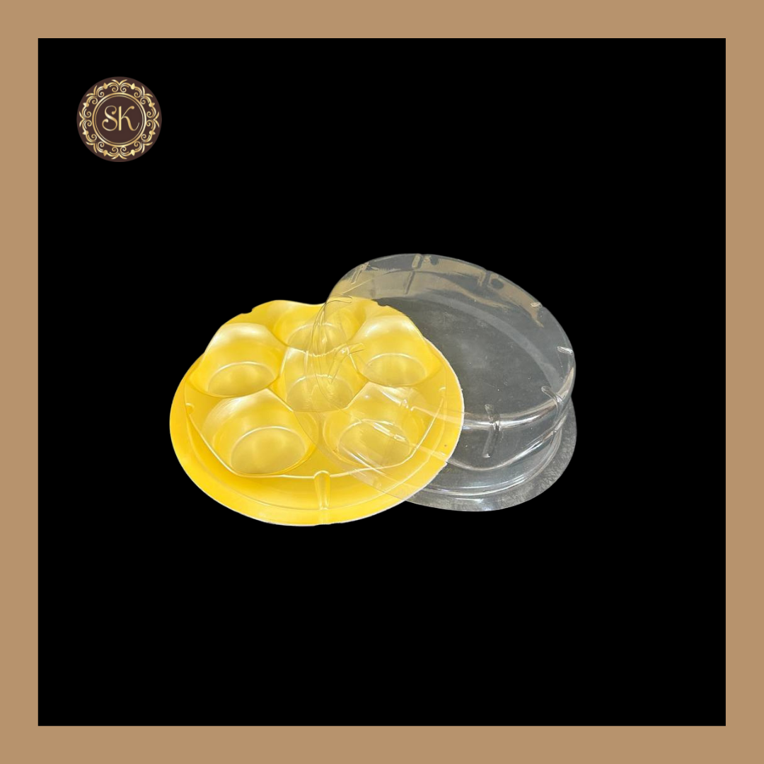Modak Sweet Box 6 Cavity Round Modak Box | Chocolate Modak Box | Yellow Colour ...