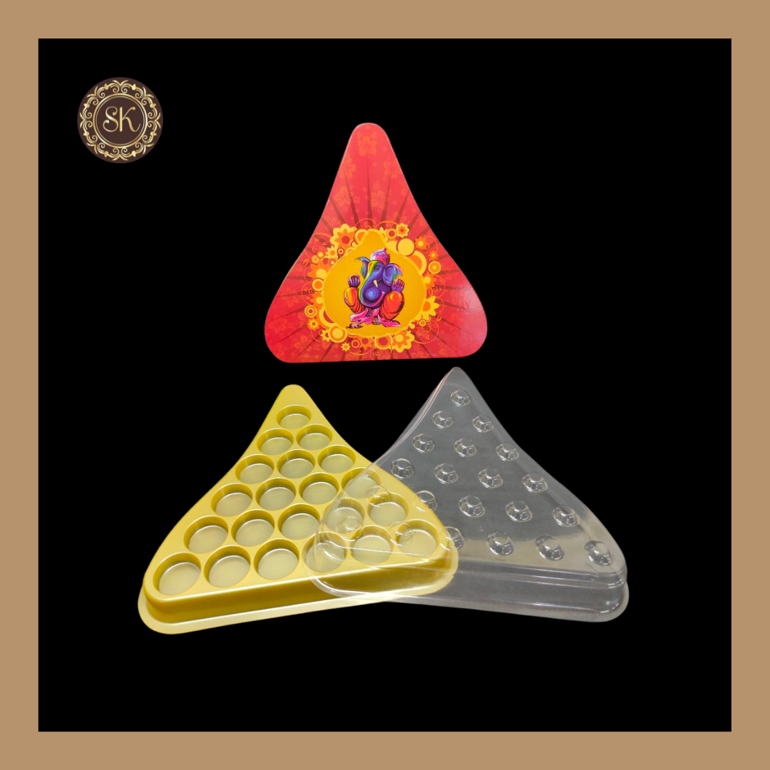 21 Cavity Red Modak Box | Modak Shape Box | Modak Box Cavity Tray With ...