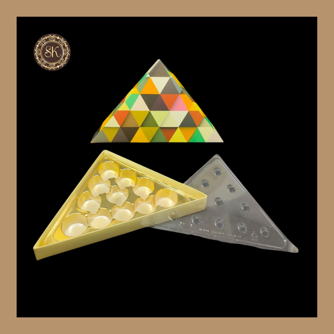 11 Cavity Ganpati Triangle Box | Modak Box with Lid | Triangle Shape M ...