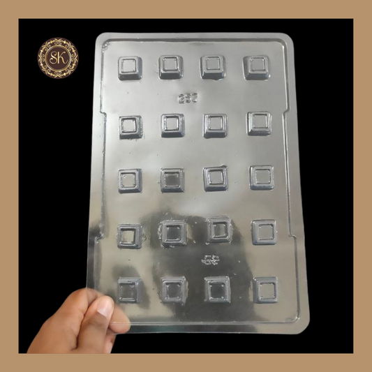 Plastic chocolate mould | Square Mould | Chocolate Plastic Mould | Plastic molds  (PM-247) Sweetkraft | Baking supplies