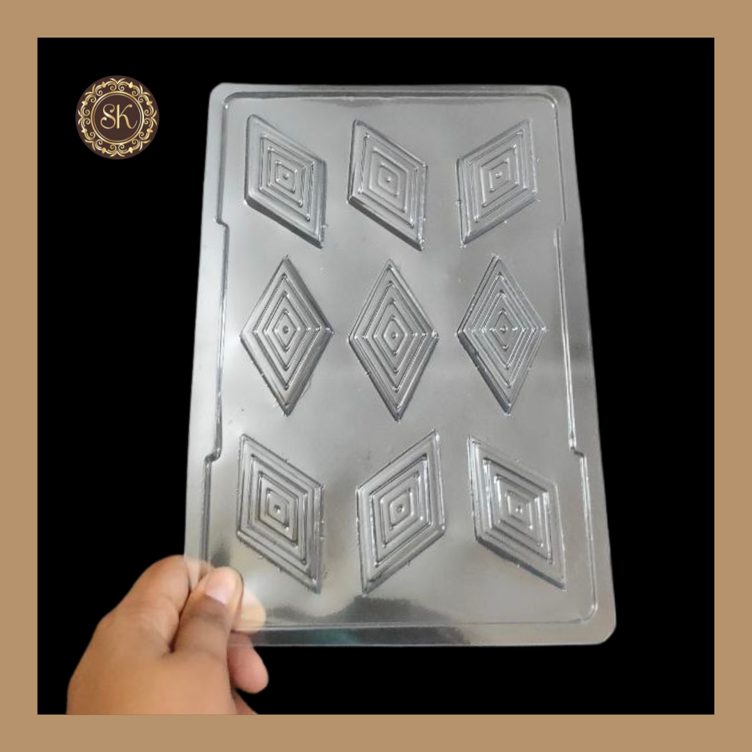 Plastic chocolate mould | Kaju Katri Design Mould | Chocolate Plastic Mould | Plastic molds (PM-256) Sweetkraft | Baking supplies